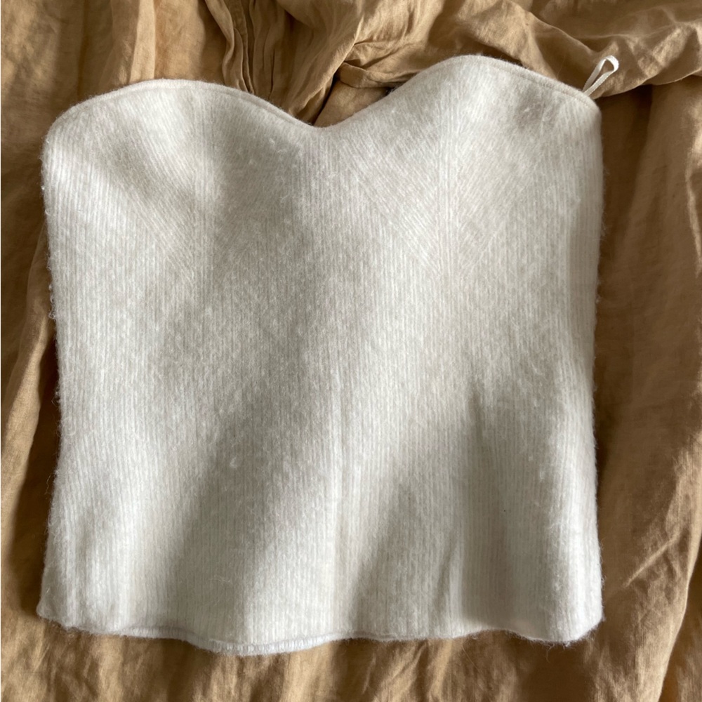 & Other Stories Corset Detail Bustier Knit Tube top sz L - Picture 4 of 7